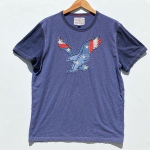 AMERICAN EAGLE Blue Tshirt with Eagle Appliqué